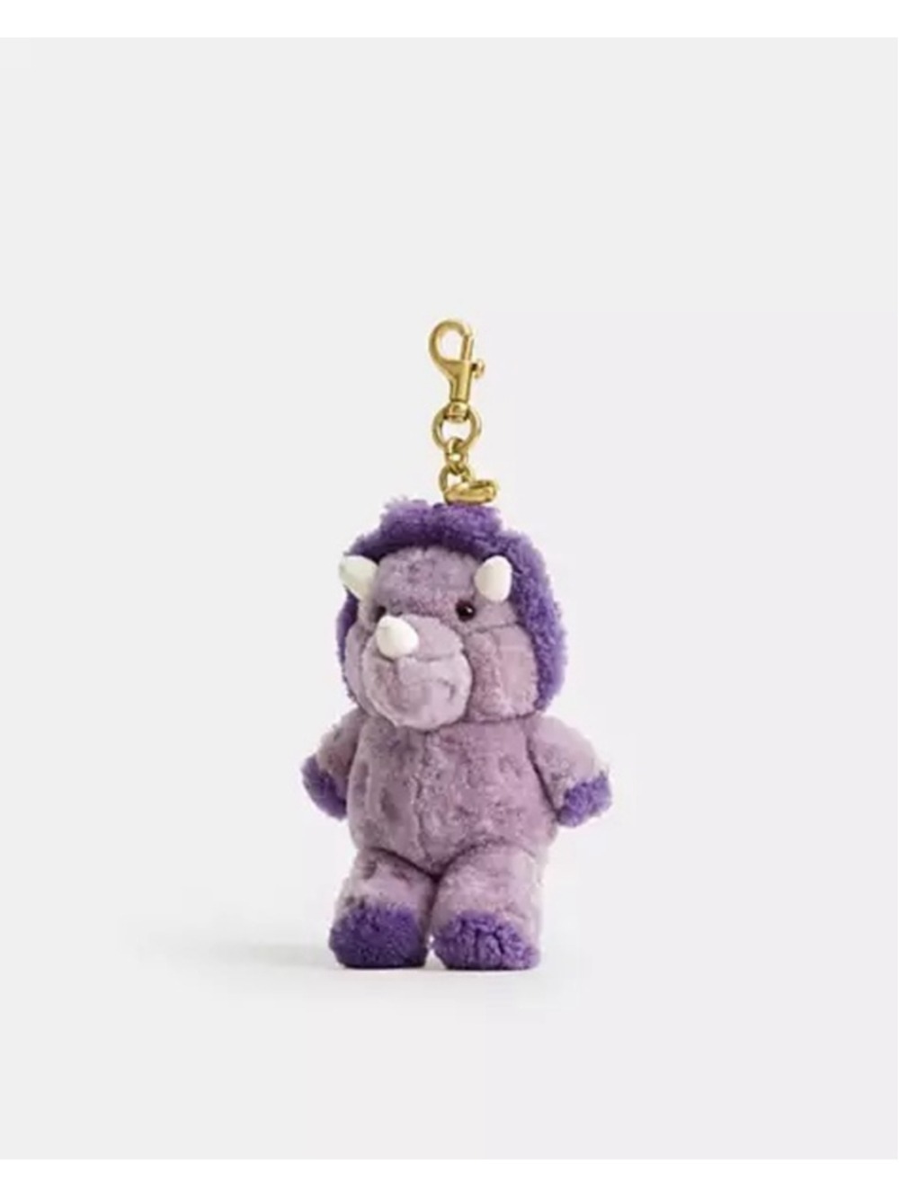 NEW Coach Trixy Purple Plush Dinosaur Bag Charm Shearling CEG49 NWT - Picture 2 of 6